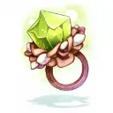 Anel de Esmeralda do Enloquecido [Carta Scaraba Dourado]