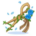 Cajado de Rosas Azuis