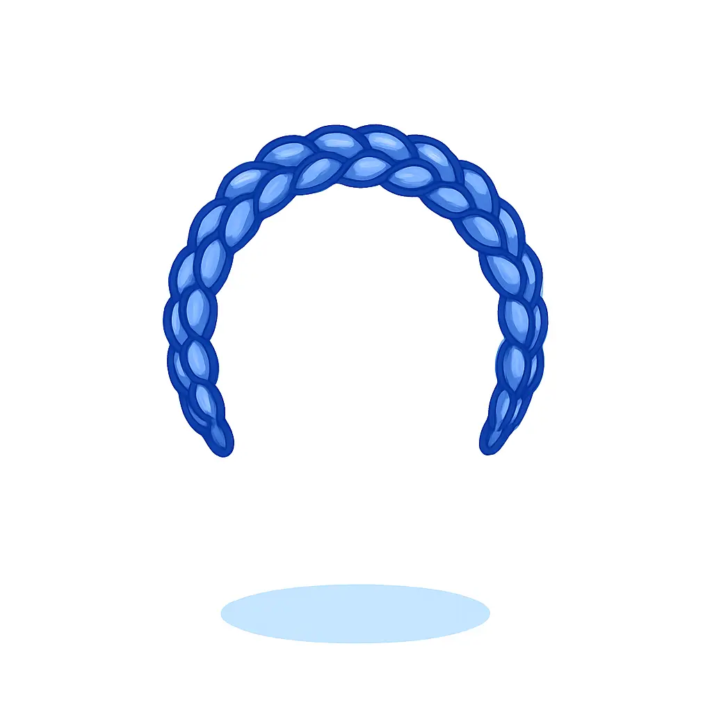 Tiara de Trança Azul