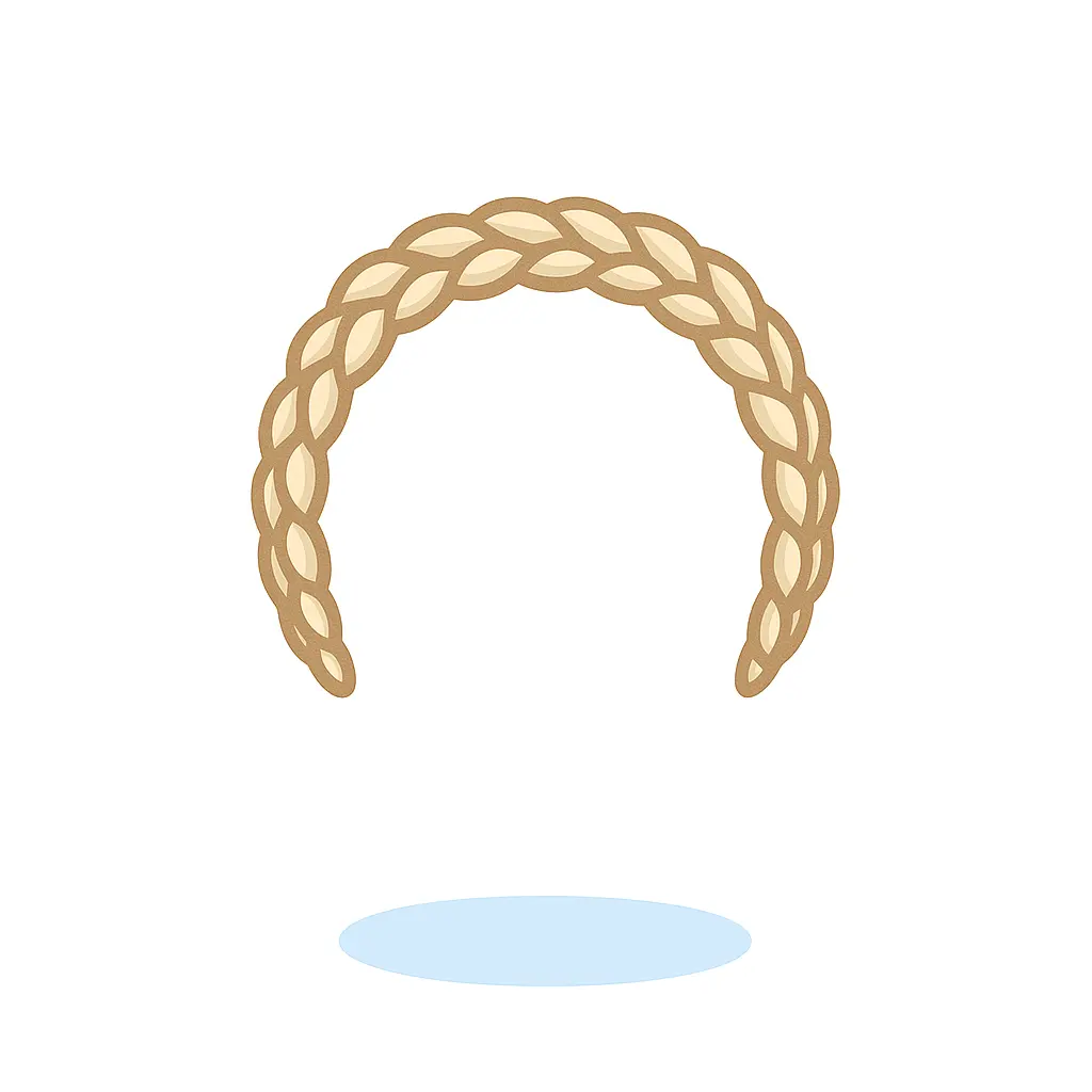 Tiara de Trança Branca