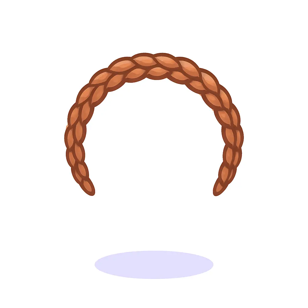 Tiara de Trança Marrom