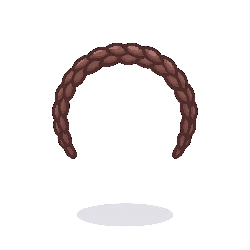 Tiara de Trança Preta