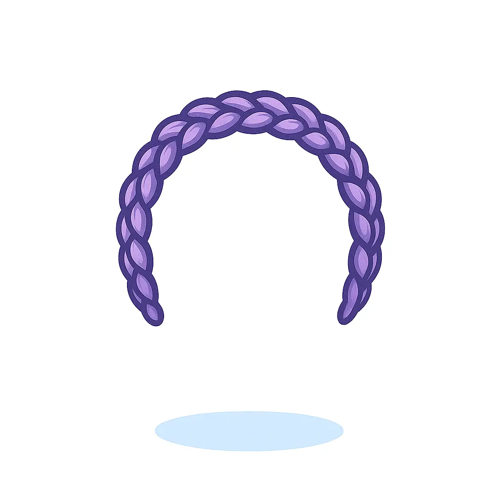 Tiara de Trança Roxa