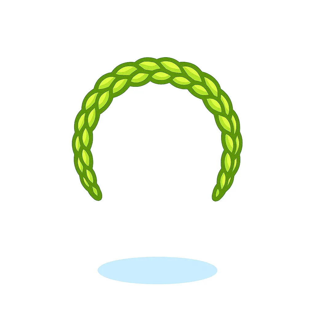 Tiara de Trança Verde