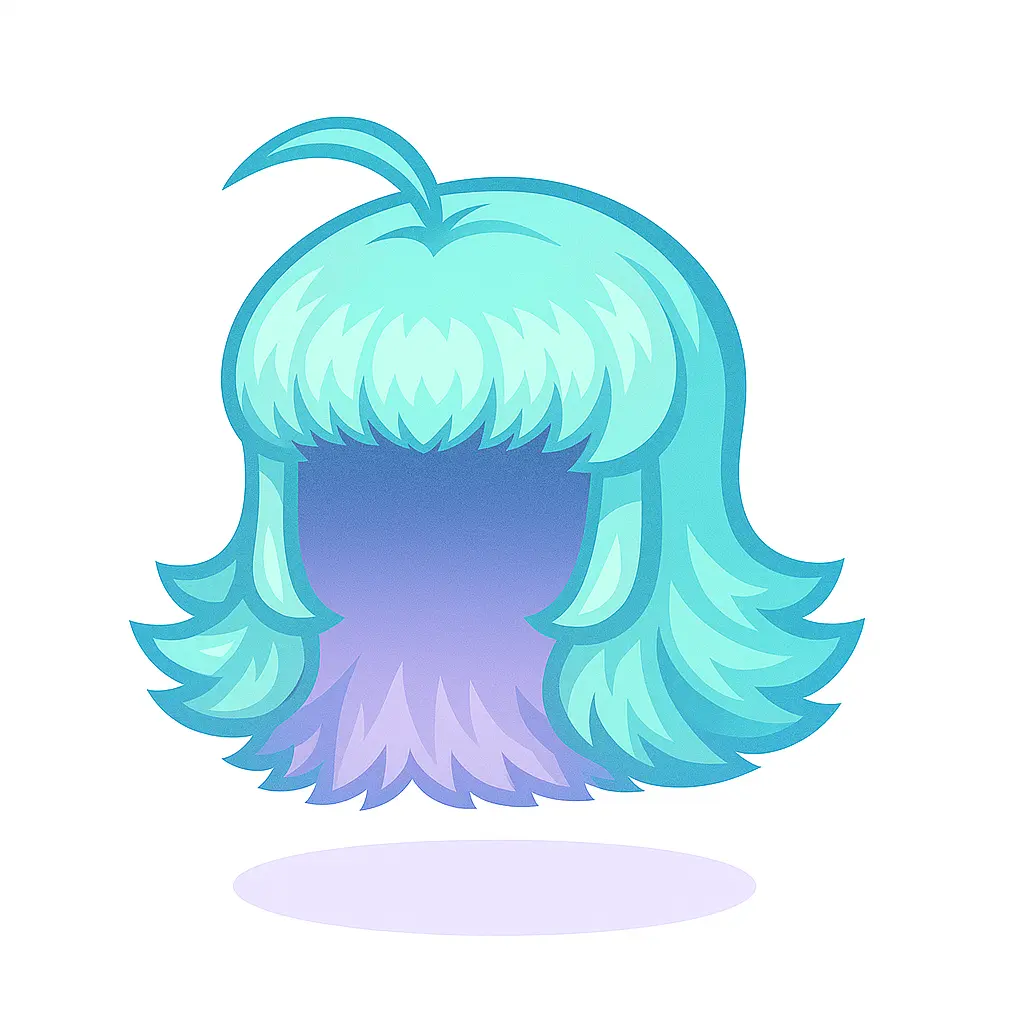 Peruca Turquesa da Engenheira