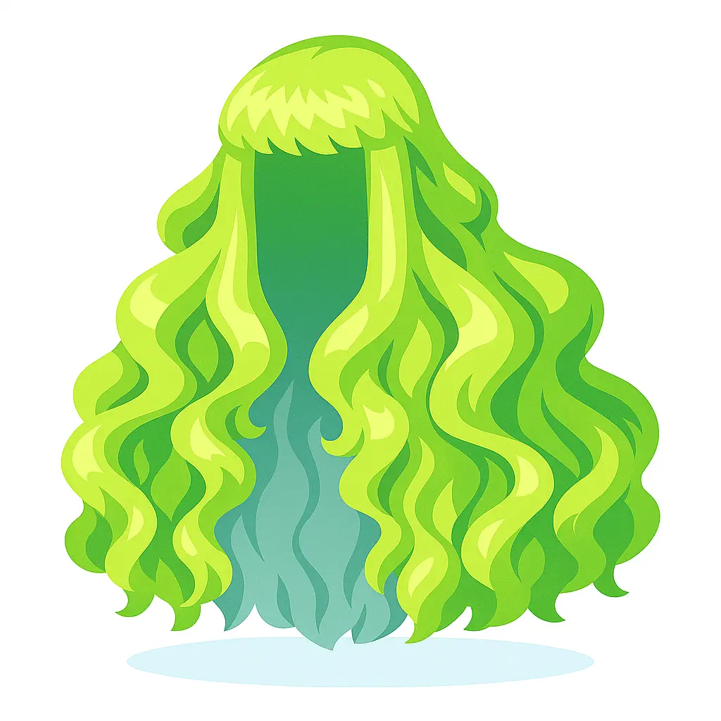 Peruca Ondulada de Jade