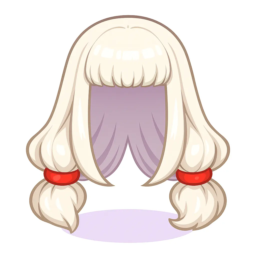 Peruca Branca de Waifu