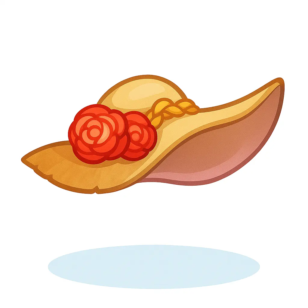 Chapéu de Peônia Vermelha