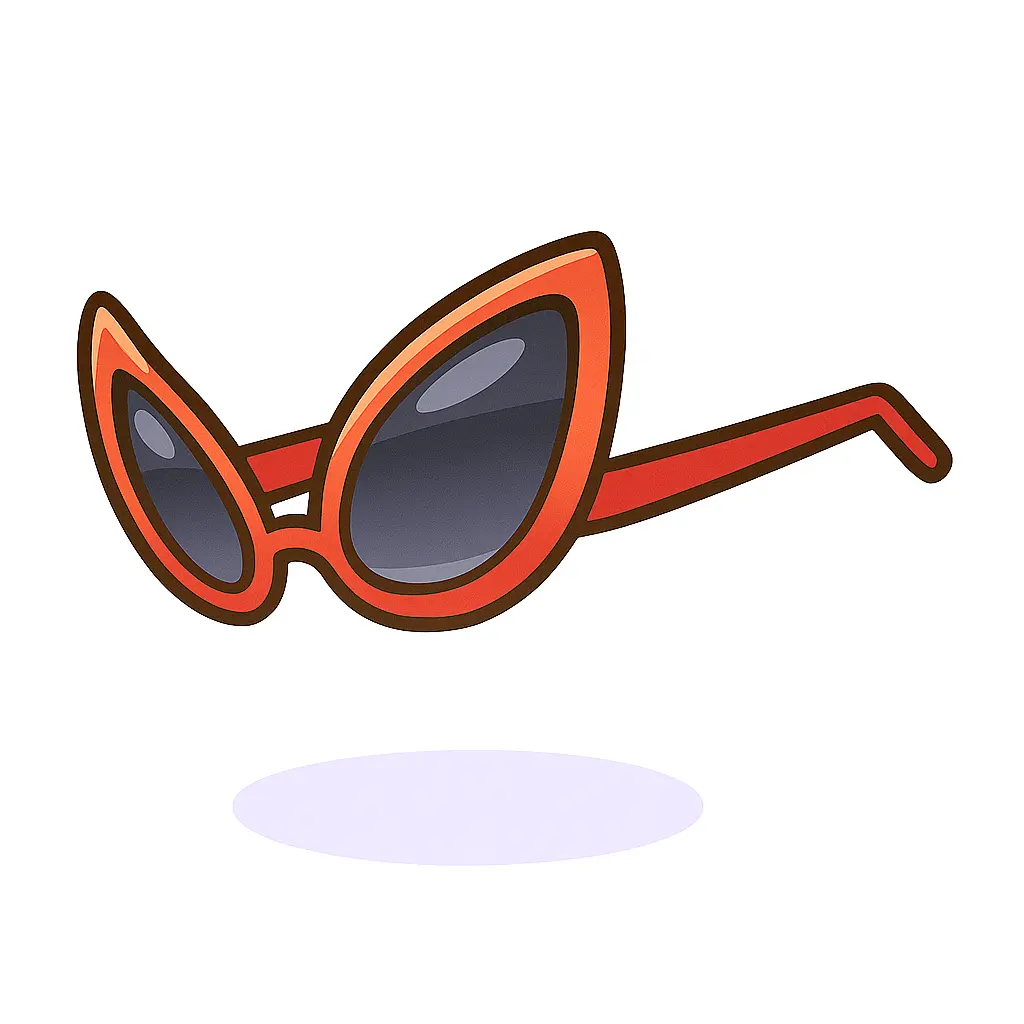 Óculos de Alien Vermelho