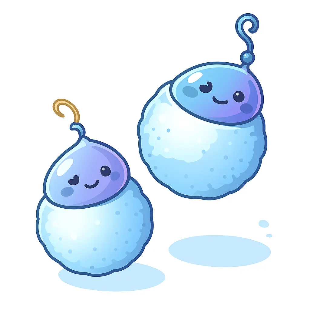 Brincos de Poring Azul