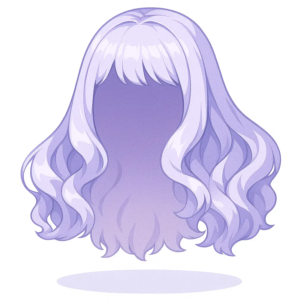Cabelo Ondulado Lilás