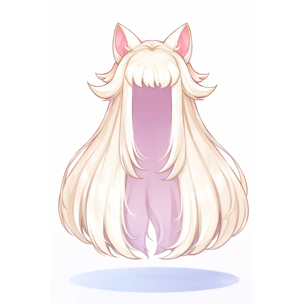 Peruca Branca do Meio-Youkai