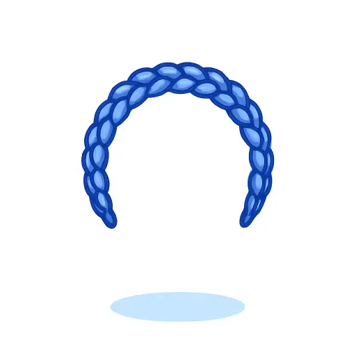 Tiara de Trança Azul