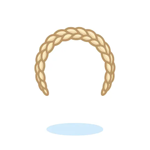 Tiara de Trança Branca