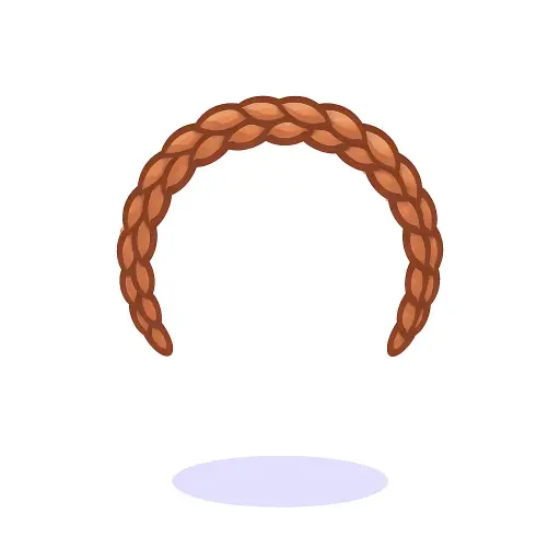 Tiara de Trança Marrom