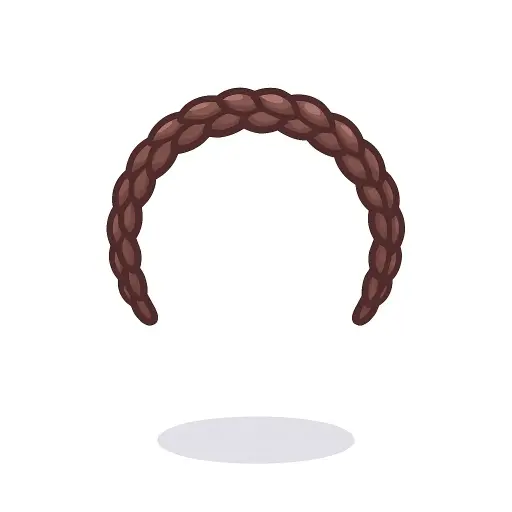 Tiara de Trança Preta