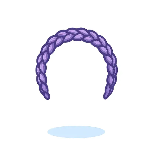 Tiara de Trança Roxa