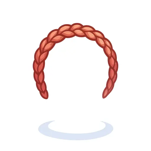 Tiara de Trança Ruiva