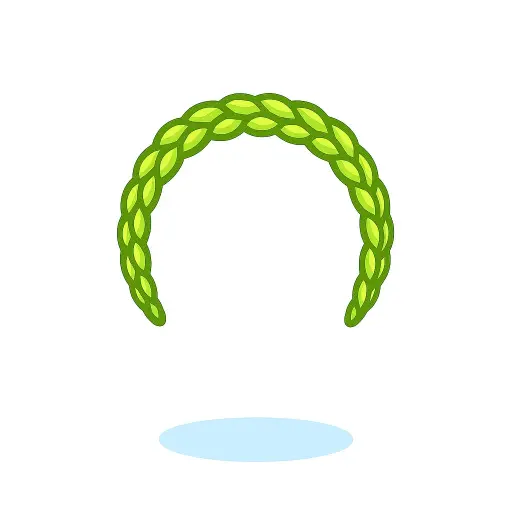 Tiara de Trança Verde