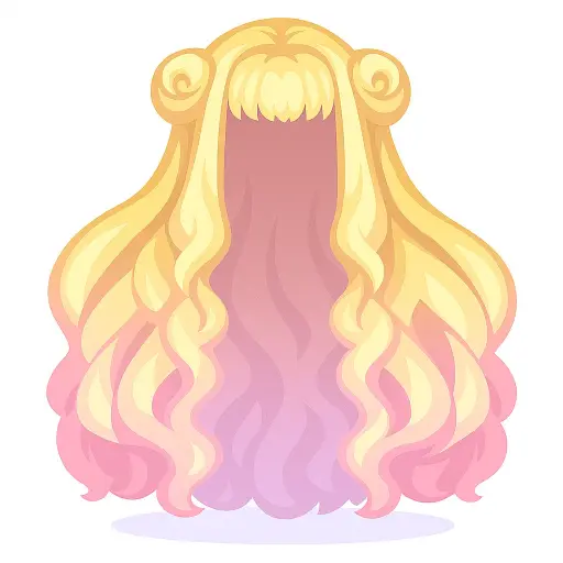 Penteado Ondulado Loiro Rosado