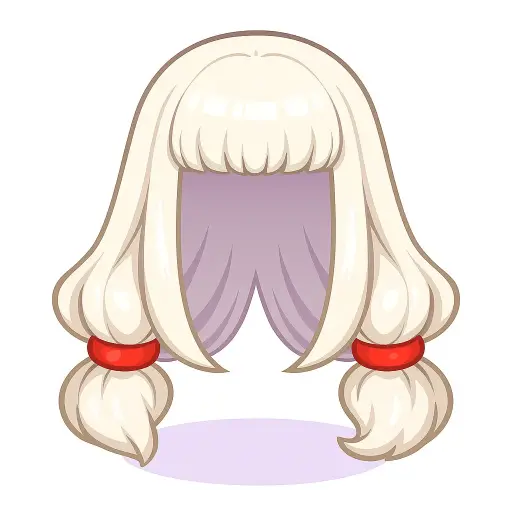 Peruca Branca de Waifu