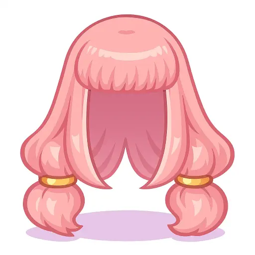 Peruca de Waifu Creme