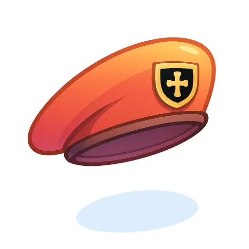 Boina Militar Vermelha