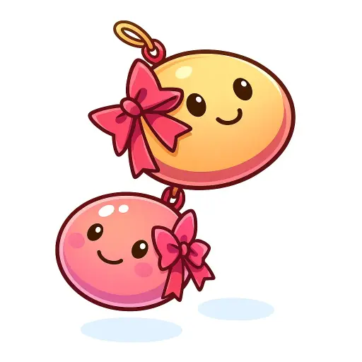 Brincos de Poring Rosa